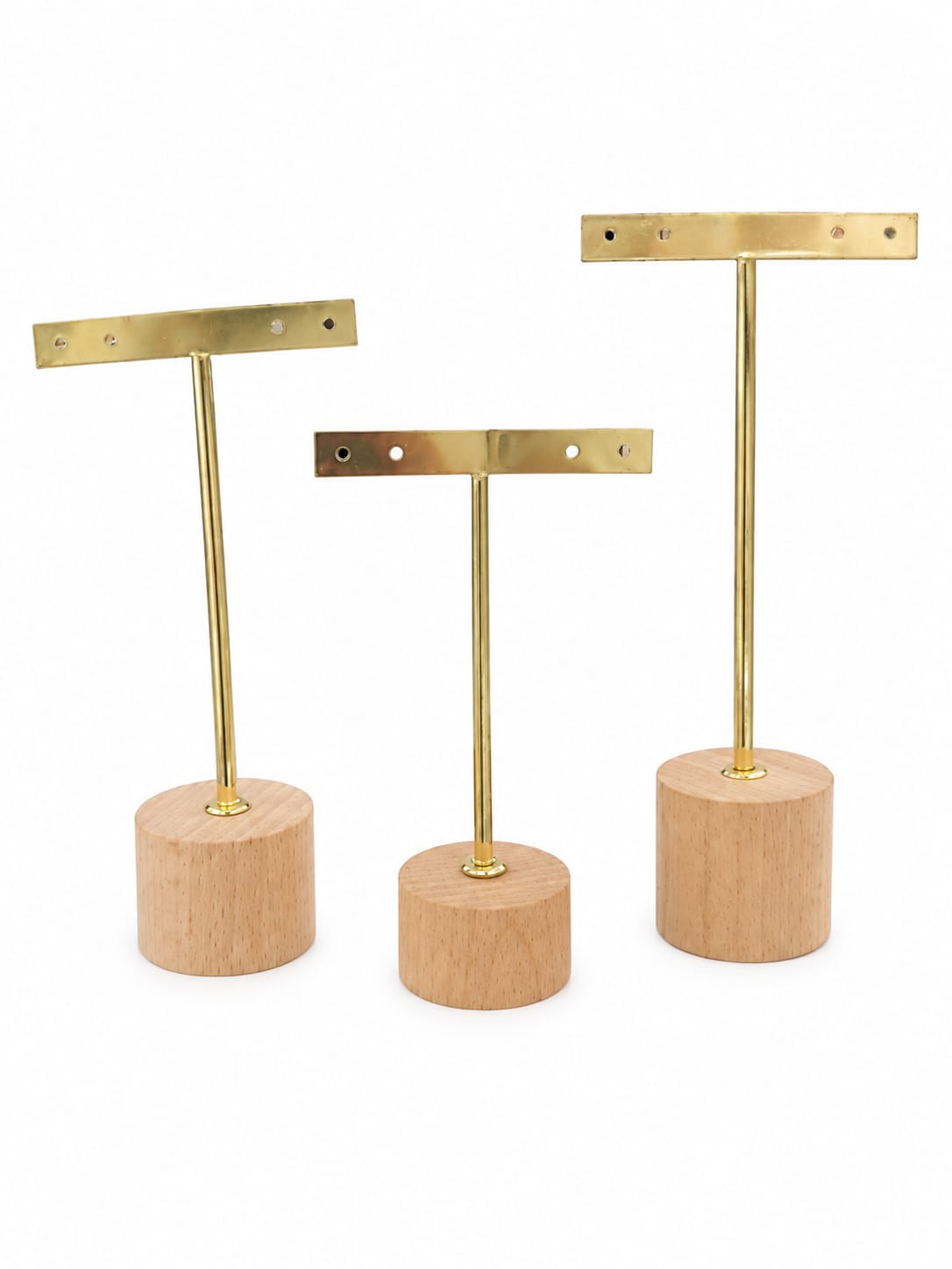 Set De 3 Pzs Para 6 Pares De Aretes -Dorado-