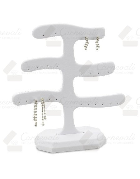 Árbol Para 12 Pares De Aretes -Blanco
