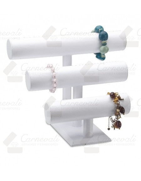 Barra Triple Para Pulsera -Blanco-