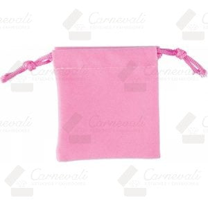 Bolsa De Velour Chica -Rosa-