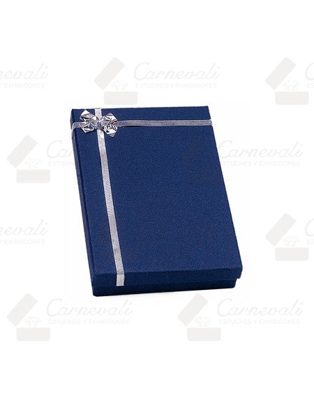 Caja Para Collar Grande -Rojo/Azul/Plateado-