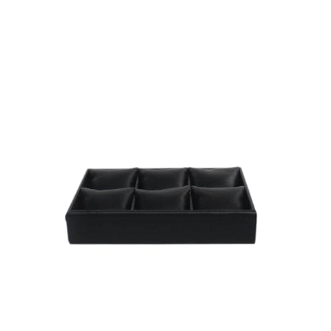 Charola De 6 Almohadas Para Pulsera/ Reloj -Negro-