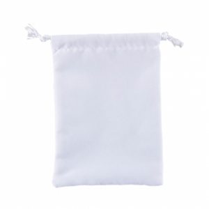 Bolsa De Velour Grande -Blanco-