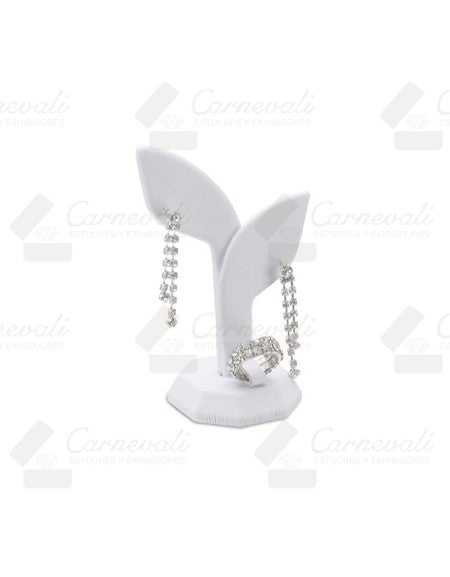 Exhibidor Hoja Para Arete/Anillo -Blanco-